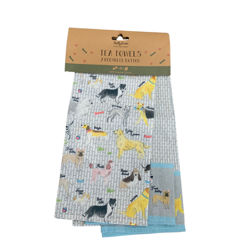 Milly Green Cotton Tea Towels - Set of 2